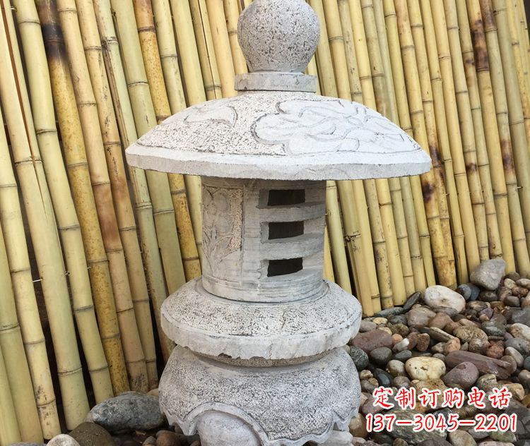 福州仿古公园照明灯笼石雕