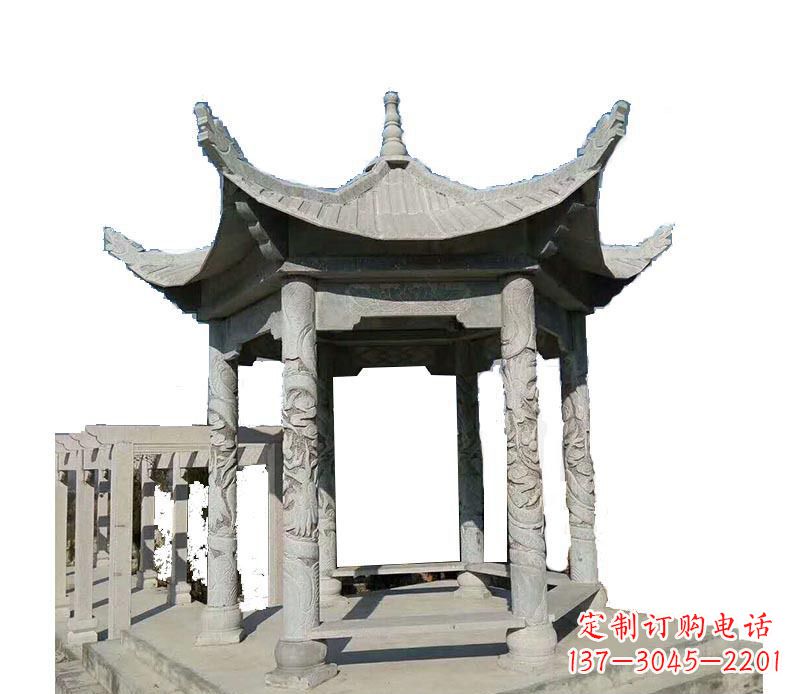 福州传统风格凉亭石雕