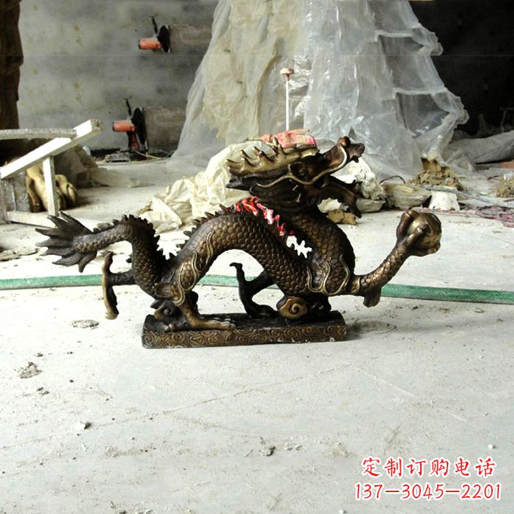 福州精美仿古龙铜雕塑