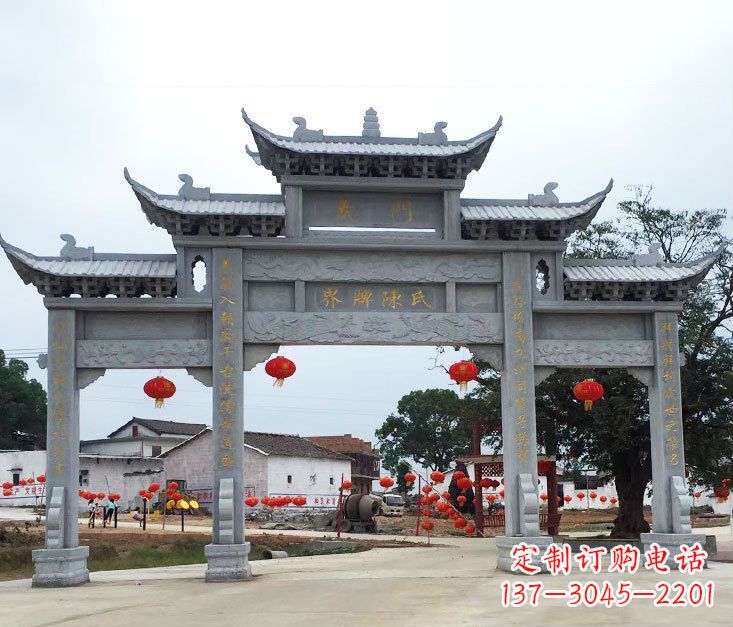 福州精美仿古牌坊石雕