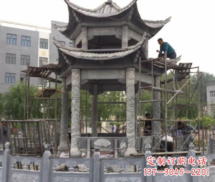 福州仿古双层石雕凉亭 (5)