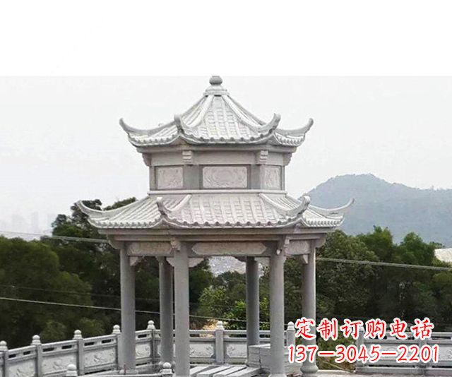 福州仿古双层石雕凉亭 (6)