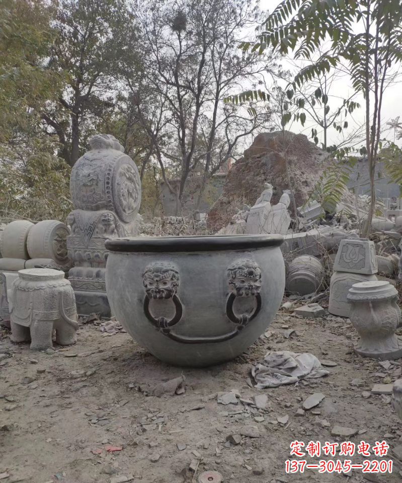 福州仿古石雕水缸雕塑