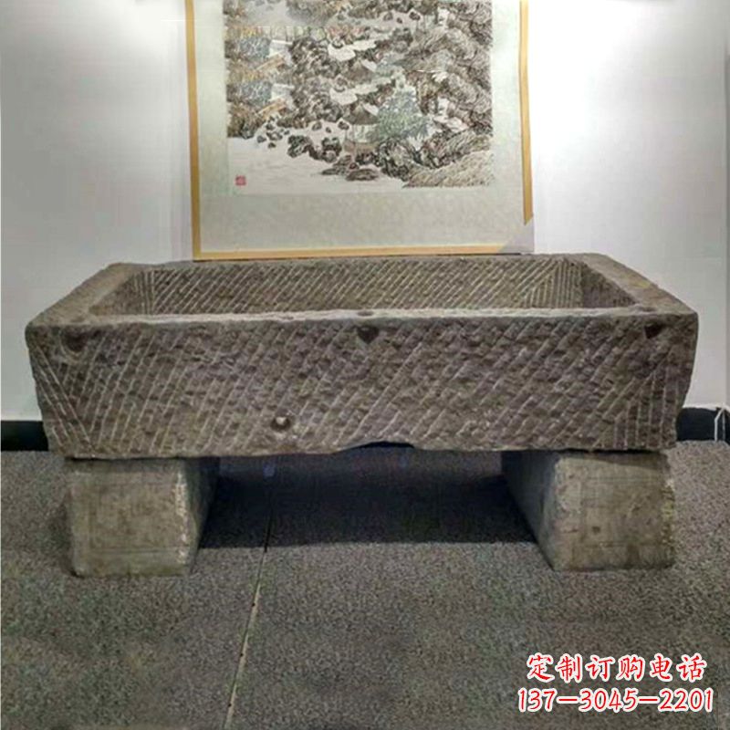 福州仿古做旧石槽雕塑
