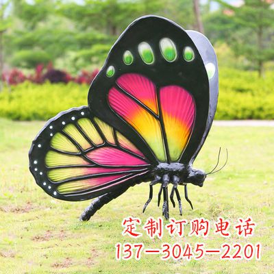福州仿真蝴蝶_品红色款405x78x110