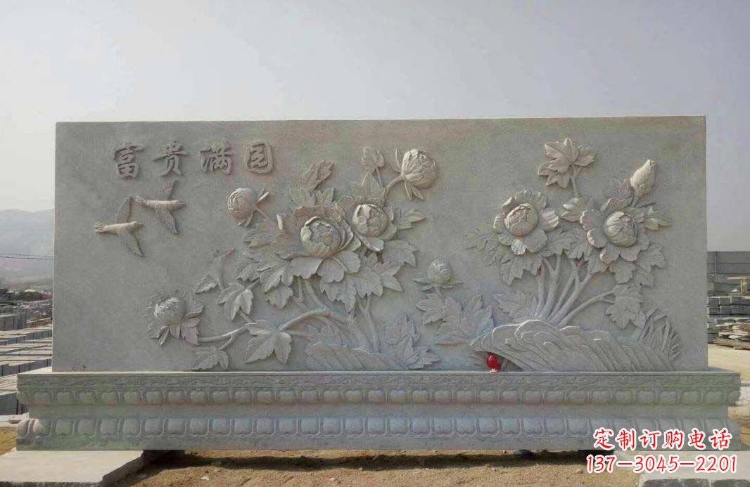 福州富贵满园·牡丹花石雕塑