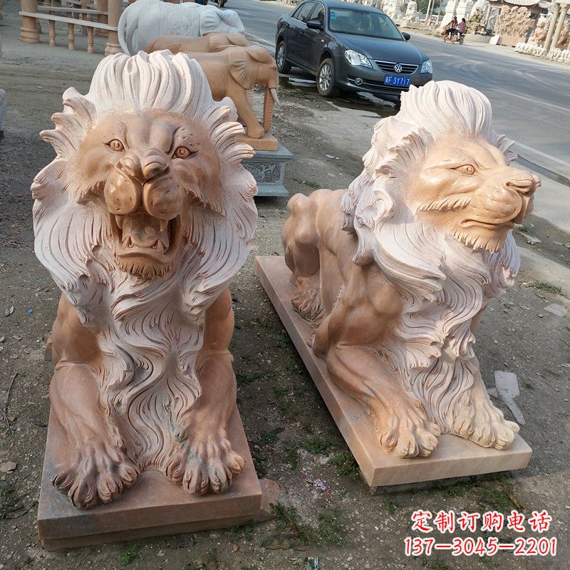 福州港币狮子爬狮雕塑——经典的海洋之神艺术