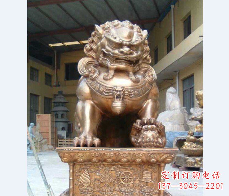 福州精致装饰型汇丰狮子铜雕塑