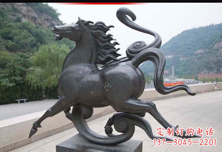 福州公园奔马铜雕 (2)