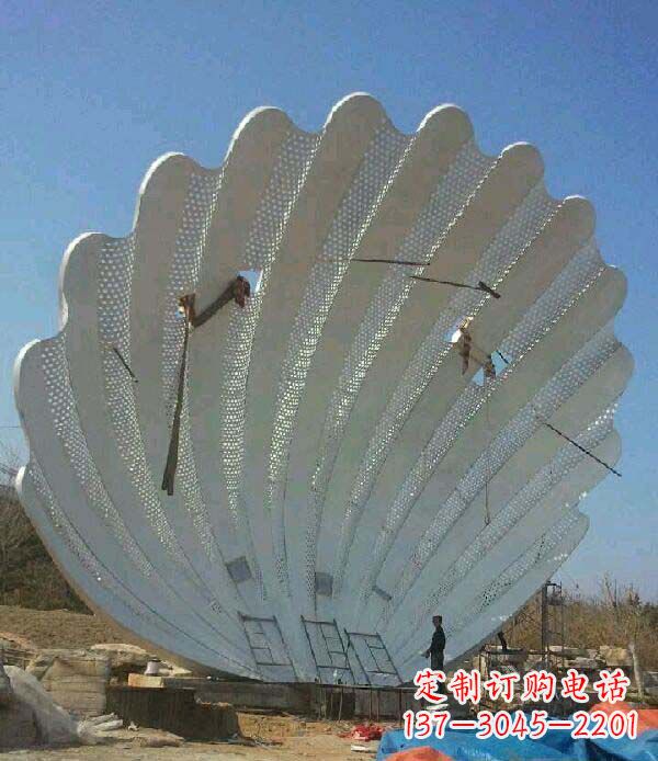 福州公园不锈钢贝壳雕塑