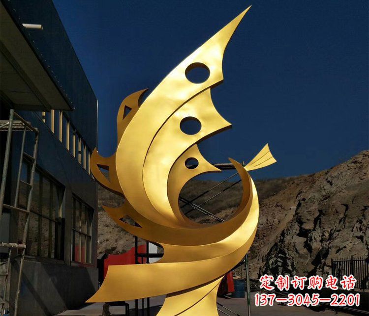 福州精美不锈钢抽象凤凰景观雕塑
