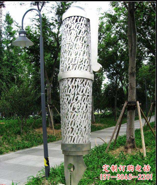福州公园和空间绚丽抽象钢笔雕塑
