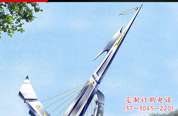 福州古典高雅不锈钢帆船雕塑
