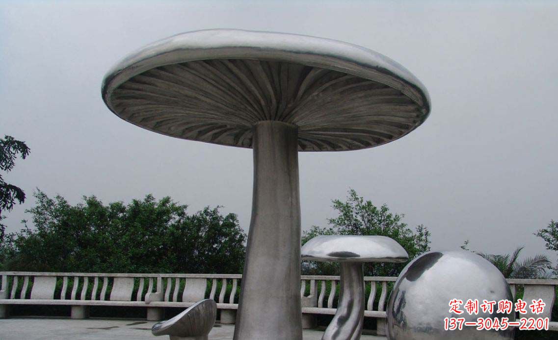 福州特色不锈钢凉亭雕塑