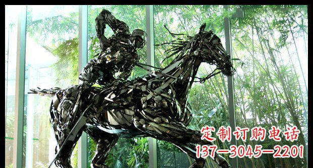 福州高品质不锈钢骑马雕塑