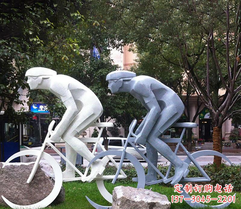 福州装饰型不锈钢骑自行车雕塑