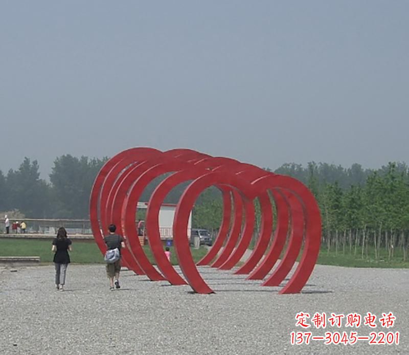福州不锈钢心形拱门雕塑
