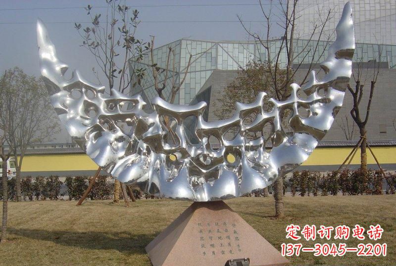 福州新款不锈钢月亮景观雕塑