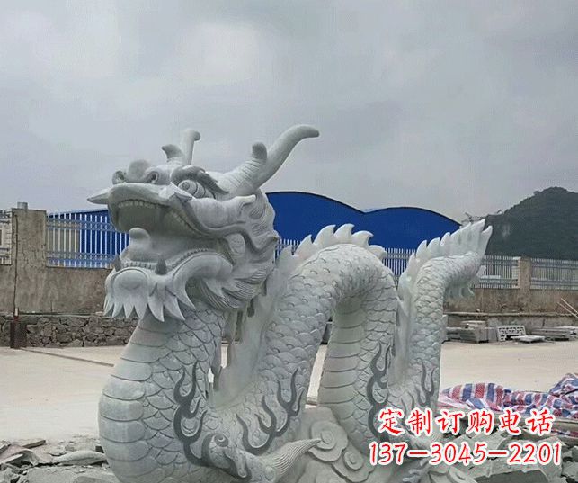 福州大理石生肖龙景观石雕