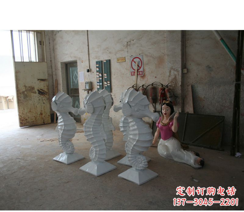 福州精美海马石动物雕塑