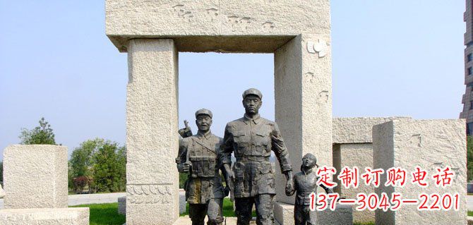 福州公园红军人物铜雕 (2)