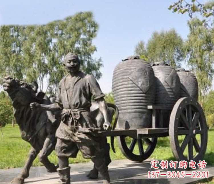 福州唯美牛车铜雕