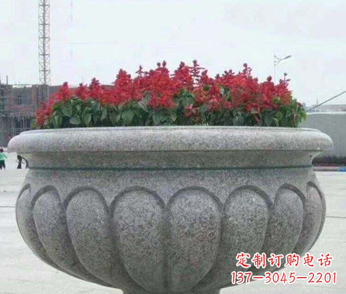 福州精美大理石花盆雕塑