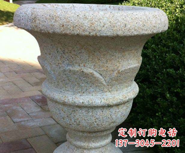 福州公园景观大理石花盆石雕_2