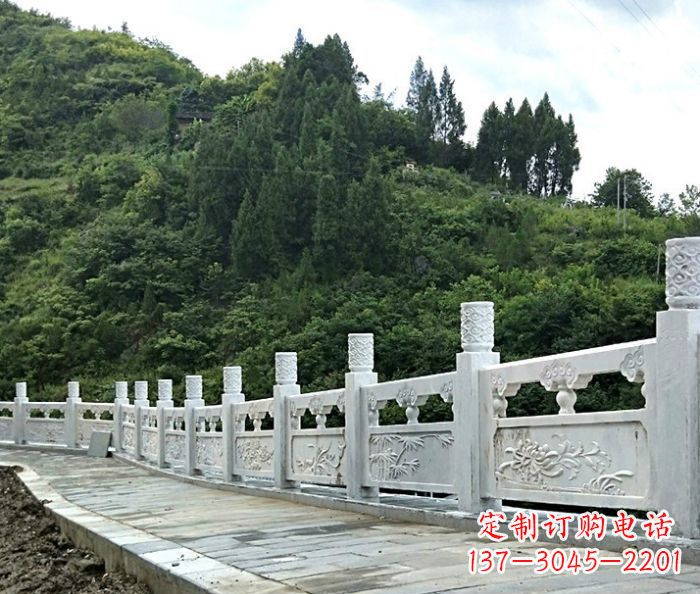 福州公园景观大理石栏板雕塑 (5)