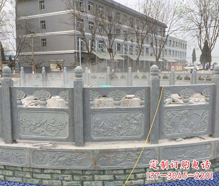 福州公园景观大理石栏板雕塑