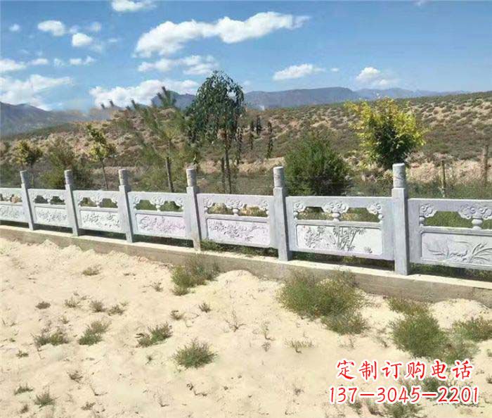 福州公园景观大理石栏板石雕 (4)