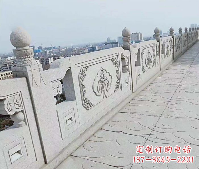 福州公园景观大理石栏板石雕 (7)
