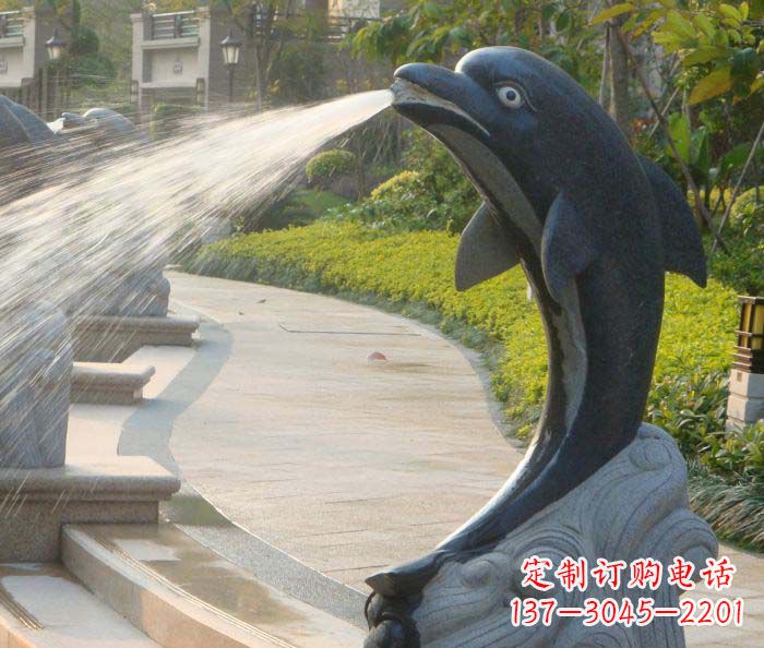 福州现代公园景观海豚雕塑