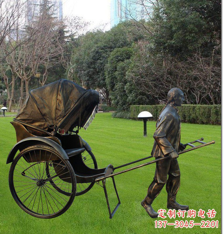 福州艺术纪念·传统文化·黄包车雕塑