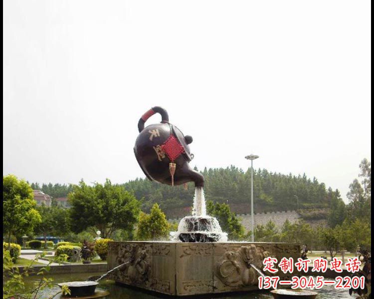 福州传统工艺茶壶铜雕