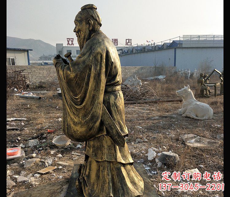 福州铜铸孔子雕塑,传承中华民族精神文化