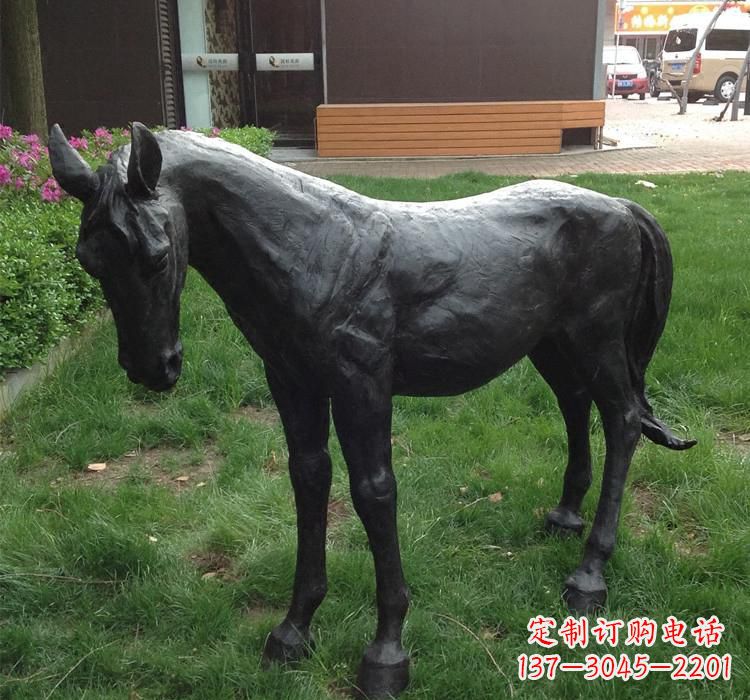 福州公园铜马雕塑