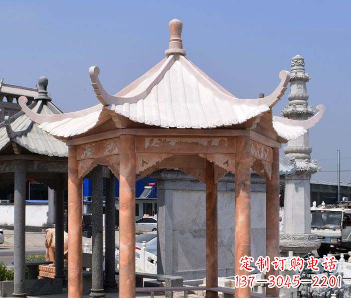 福州中领雕塑设计凉亭雕塑,清新简约添美感