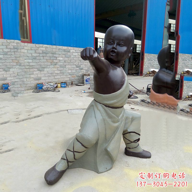 福州功夫和尚铜雕塑