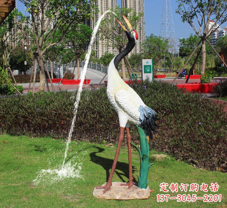 福州精美雕塑仿真仙鹤动物雕塑