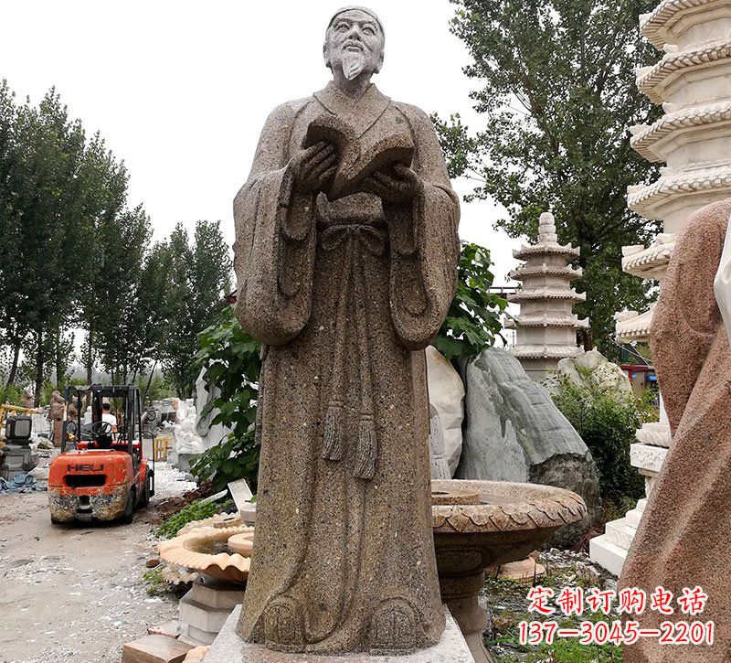 福州中领雕塑--李时珍石雕定制