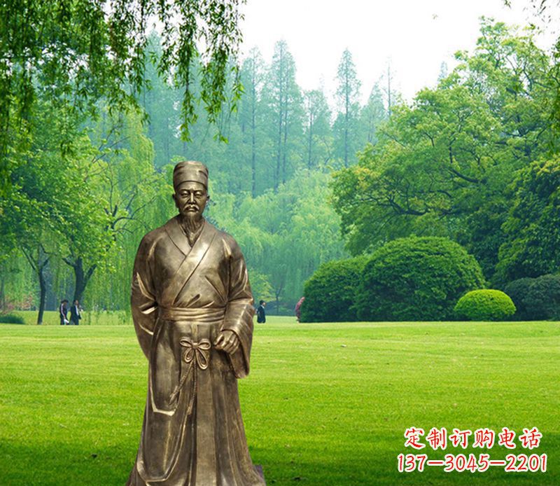福州李时珍铜雕,精美古典雕塑定制