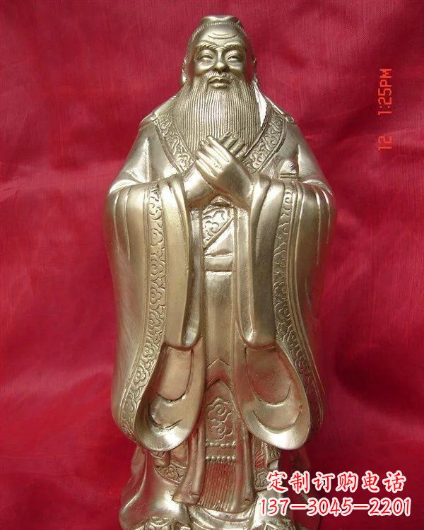 福州古代人物孔子铜雕