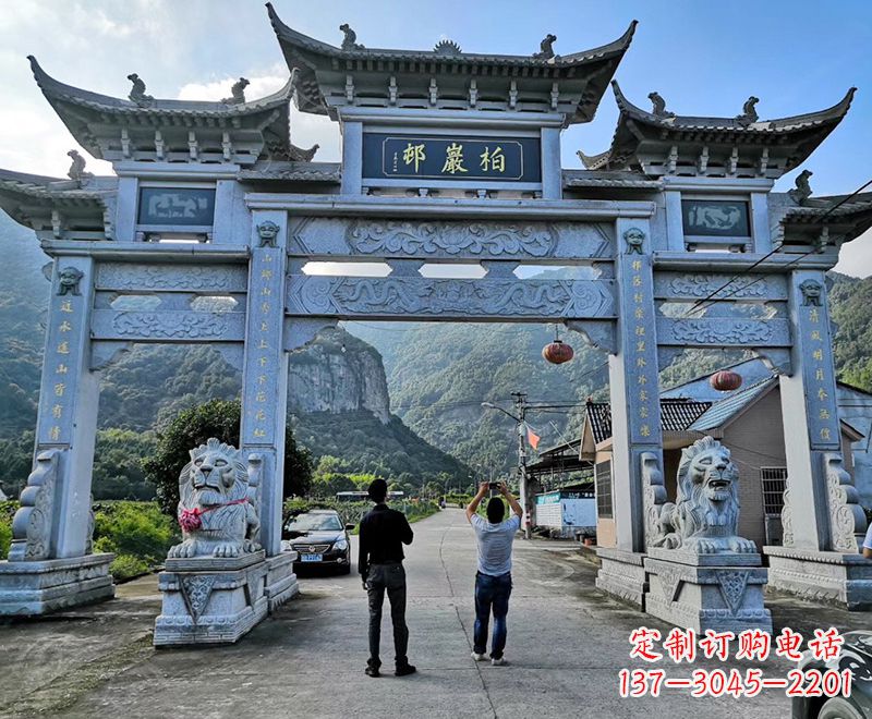 福州古典牌坊石雕塑