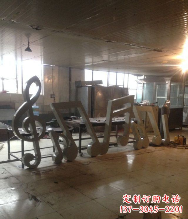福州精致不锈钢音符景观雕塑