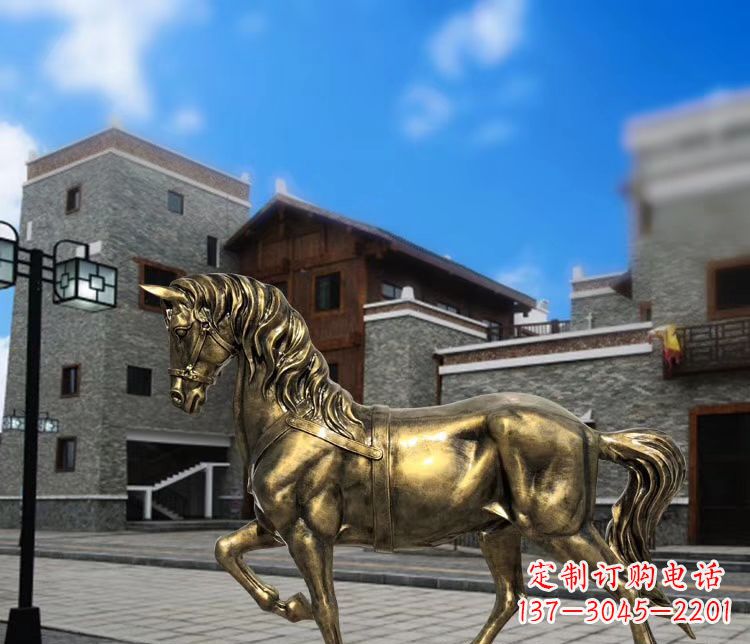 福州金色动物雕塑,点缀您的园林景观