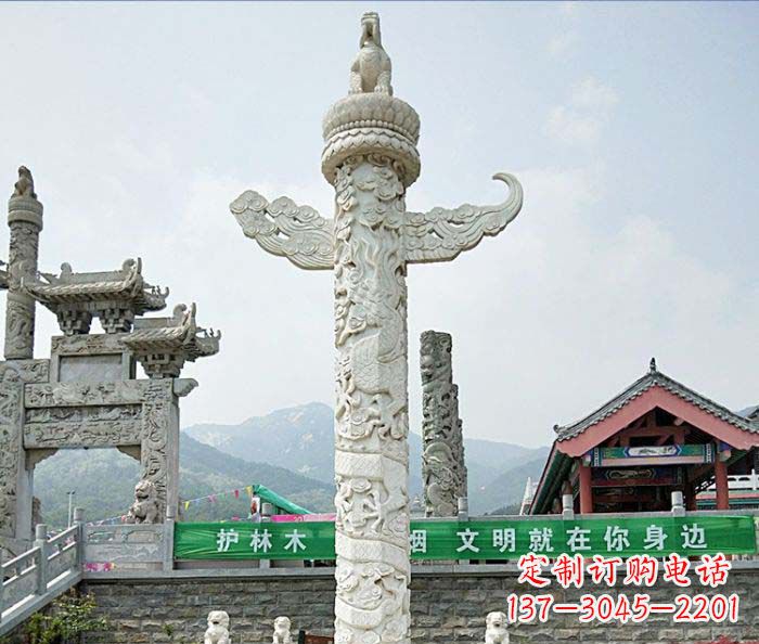 福州广场景观大理石华表石雕