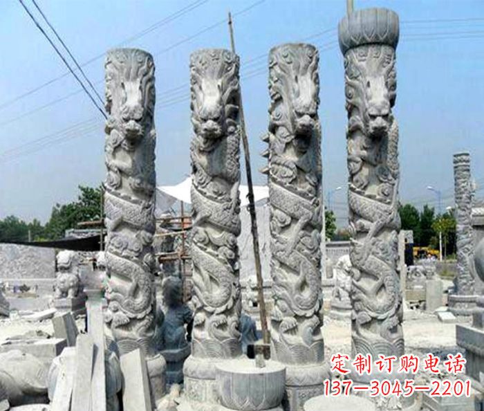 福州浩大神秘的龙柱石雕