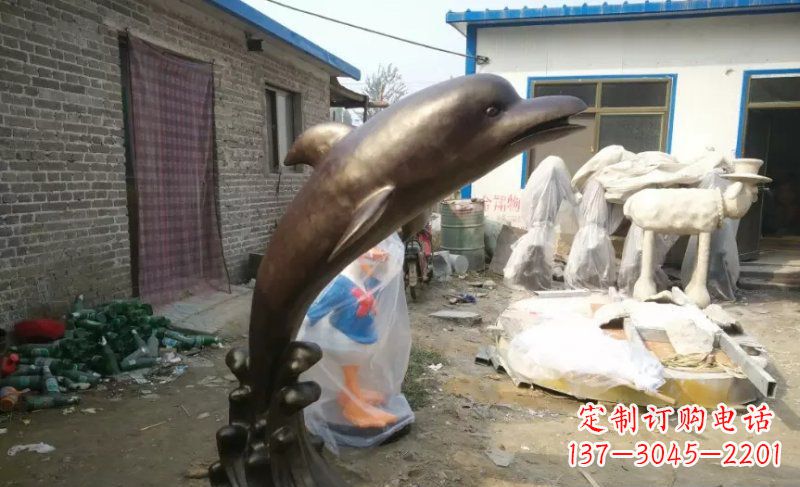 福州海豚精美铜雕，给你不一样的视觉享受