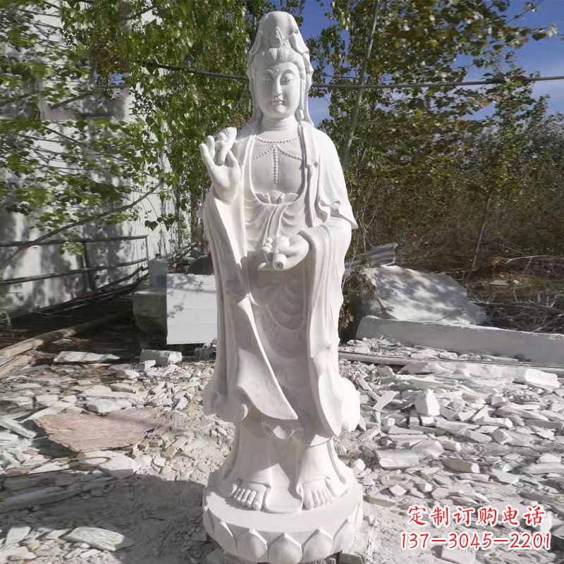 福州象征观音的汉白玉观音菩萨石雕